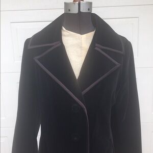 Vintage Black Velvet Coat